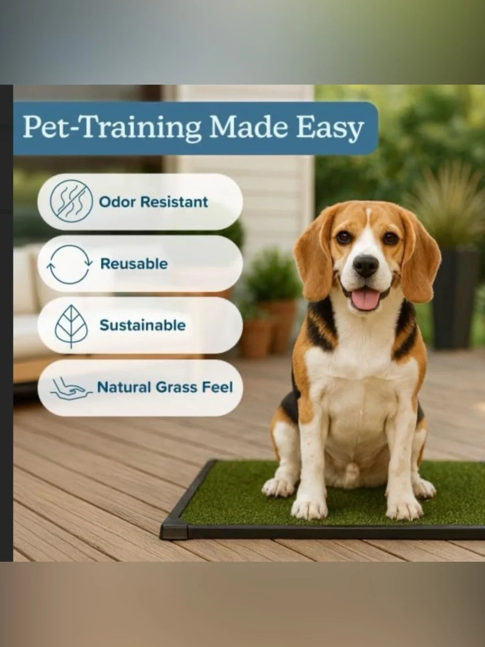 Dog Potty Training Grass Mat for Medium Dogs